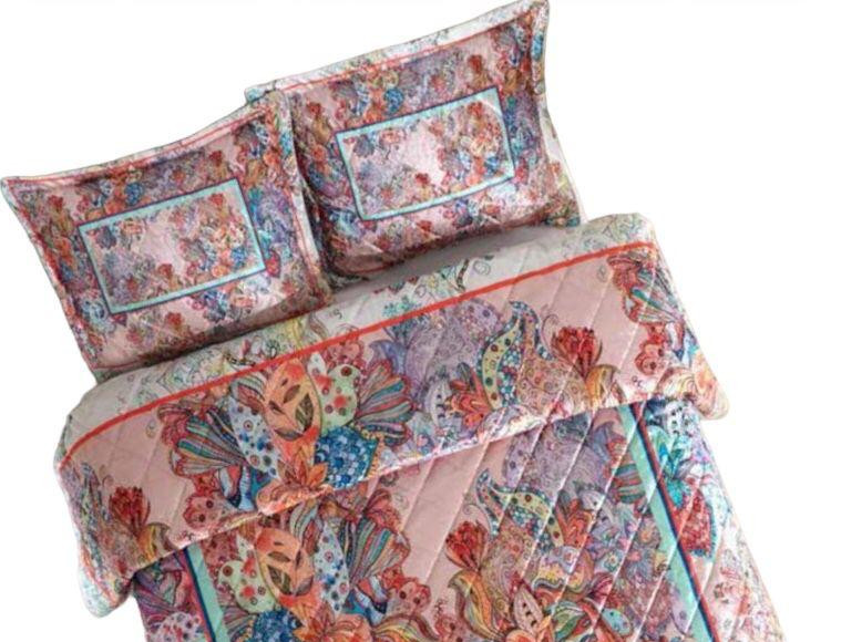 Softline Bettwäsche buntes Muster Deckenbezug + 2 Kissenbezüge