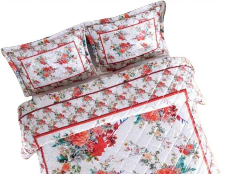 Softline Bettwäsche Blumenmuster 2 Deckenbezug + 2 Kissenbezüge